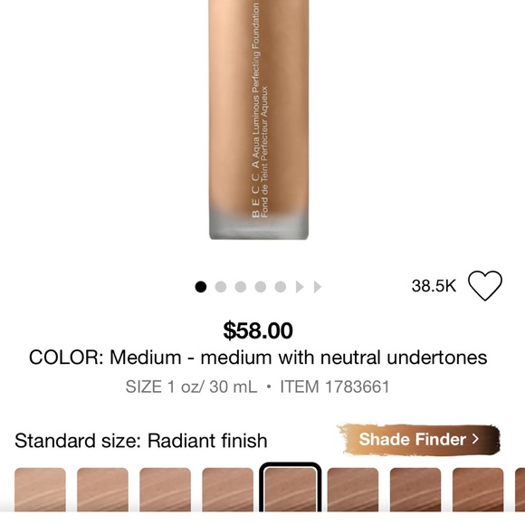 BECCA: Aqua Luminous Perfecting Foundation - Picture 4 of 4